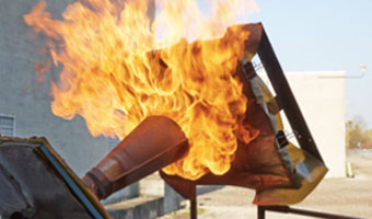 Fire testing Frontier FR products